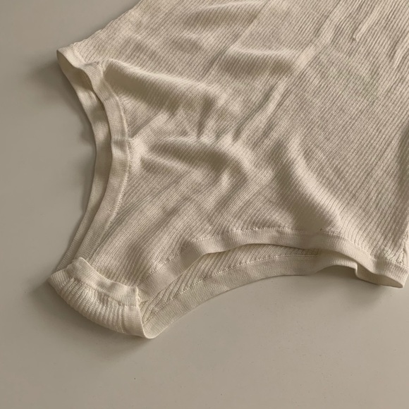 Ulla Johnson Ribbed White Bodysuit XS - Picture 7 of 9